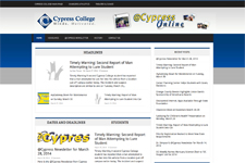 a thumbnail view of the @Cypress Online Cypress College blog website