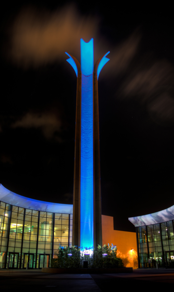 Campanile Turns Blue for Autism Awareness